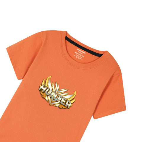 ORANGE GRAPHICS HUNTERS T-SHIRT