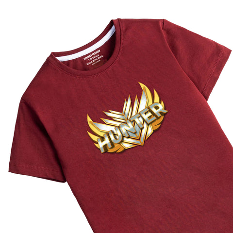 MAROON GRAPHICS HUNTER T-SHIRT