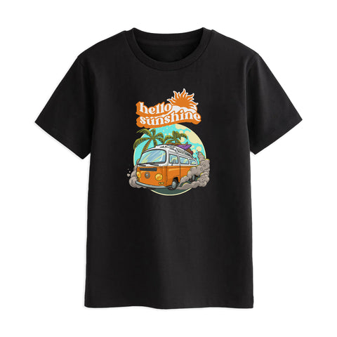 HELLO SUN SHINE BOYS SHORT SLEEVE BLACK T.SHIRT & SHORTS