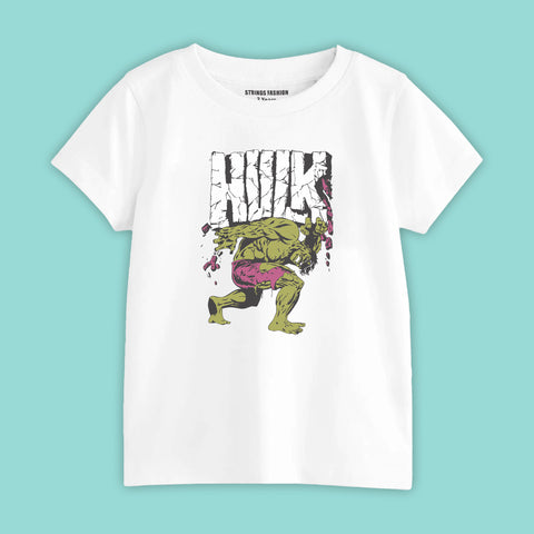 HULK BOYS SHORT SLEEVE WHITE T.SHIRT & BLACK SHORTS (SF-27907)