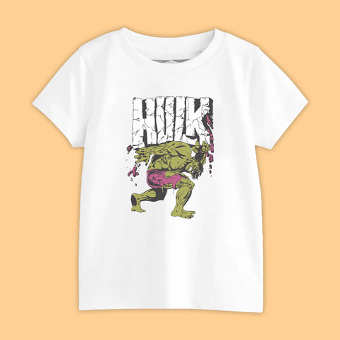 HULK BOYS SHORT SLEEVE WHITE T.SHIRT & PLANE PRINTED SHORTS
