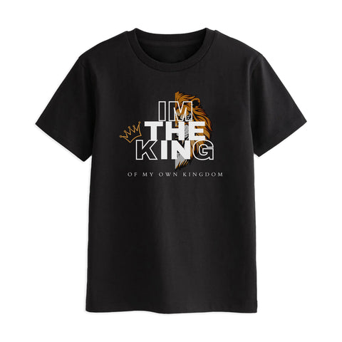 I'M THE KING BOYS SHORT SLEEVE BLACK T.SHIRT & SHORTS