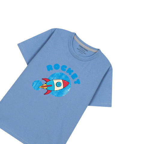 MOLE GREY GRAPHS PAW ROCKET T-SHIRT