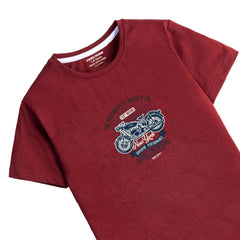 DIGITAL PRINTED FAST RACER JUNIOR MEHROON COLOR BOYS T.SHIRT