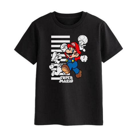 MARIO BROS BOYS SHORT SLEEVE BLACK T.SHIRT & SHORTS