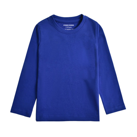 NAVY PEONY BOYS LONG SLEEVE T.SHIRT