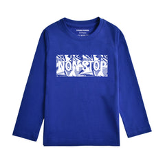 NON STOP NAVY PEONY COLOR BOYS LONG SLEEVE T.SHIRT