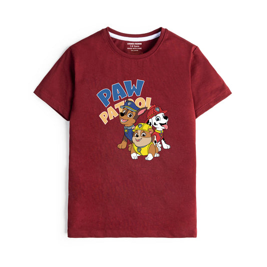 MAROON GRAPHICS PAW PETROL T-SHIRT 2000