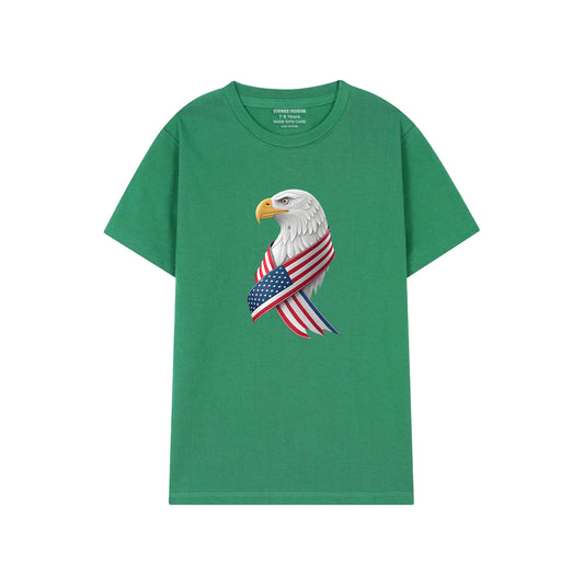 GREEN T-SHIRT Graphics AMERICAN BADGE 2000