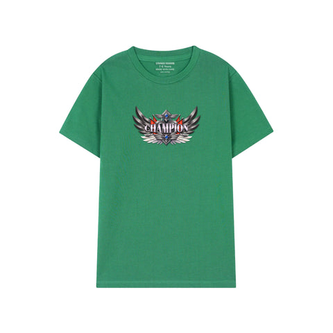 GREEN T-SHIRT Graphics CHAMPION