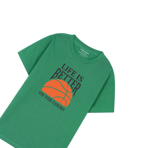 GREEN T-SHIRT Graphics LIFE IS BETTER
