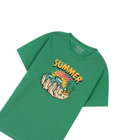 GREEN T-SHIRT Graphics SUMMER