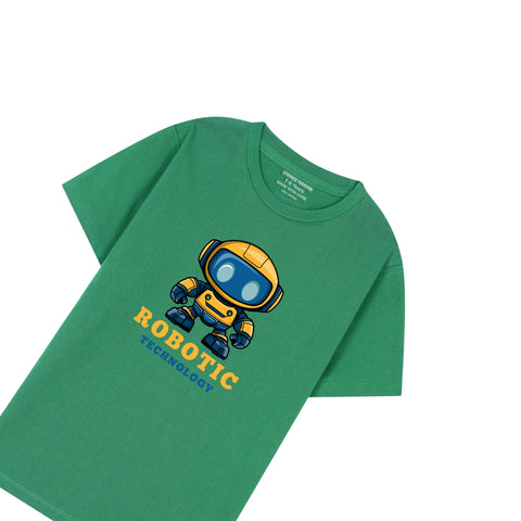 GREEN T-SHIRT Graphics ROBOTIC