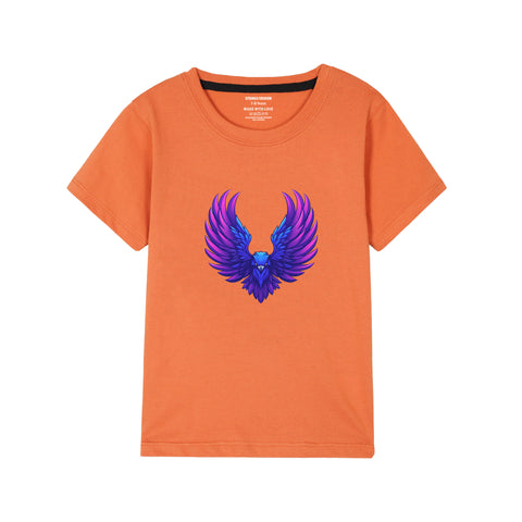 ORANGE GRAPHICS PHONIX T-SHIRT