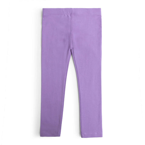 A pair of purple leggings for girls or women, displayed on a plain background. STRINGSFASHION.PK