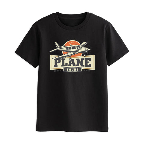 PLANE TOUR BOYS SHORT SLEEVE BLACK T.SHIRT & SHORTS (SF-27812)