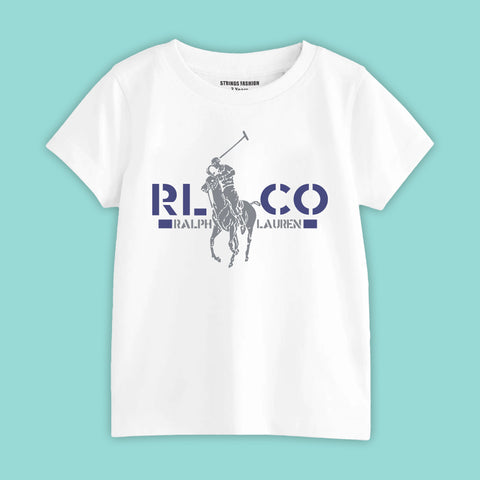 POLO BOYS SHORT SLEEVE WHITE T.SHIRT & BLACK SHORTS (SF-27912)
