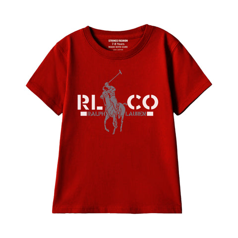 POLO BOYS SHORT SLEEVE MEHROON T.SHIRT &  SHORTS (SF-29313)