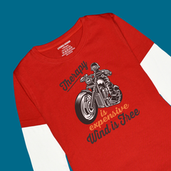 THERAPY BIKE PRINTED RED-WHITE BOYS LONG SLEEVE T.SHIRT