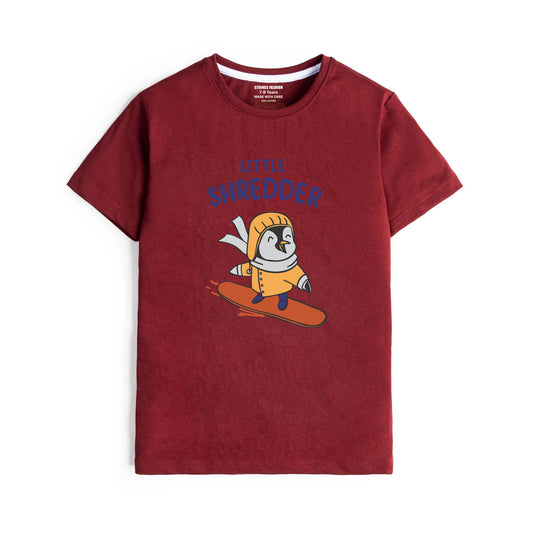 MAROON GRAPHICS SHEDDER T-SHIRT 2000
