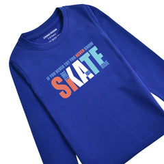 SKATE NAVY PEONY BOYS LONG SLEEVE T.SHIRT