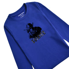 SOLDIER NAVY PEONY COLOR BOYS LONG SLEEVE T.SHIRT