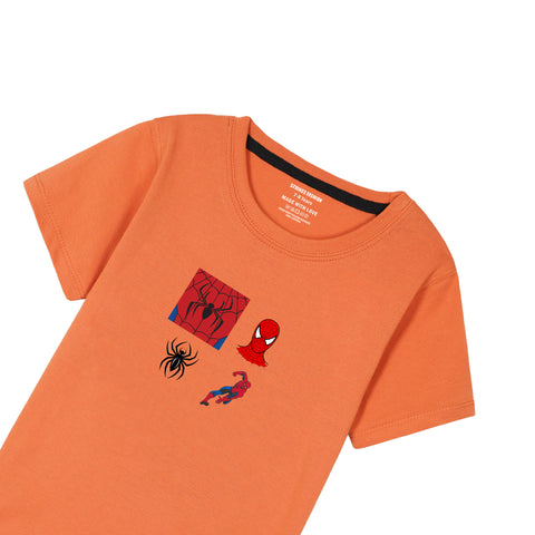 ORANGE GRAPHICS SPIDER T-SHIRT