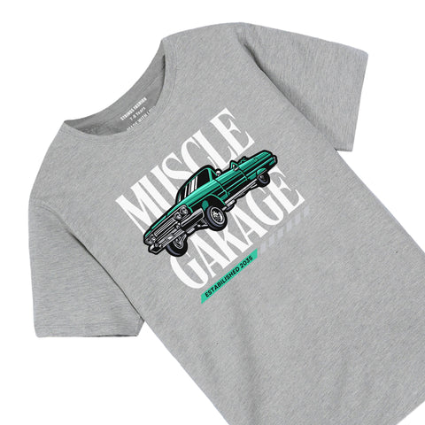MUSCLE GEARUGE GREY BOYS T.SHIRT