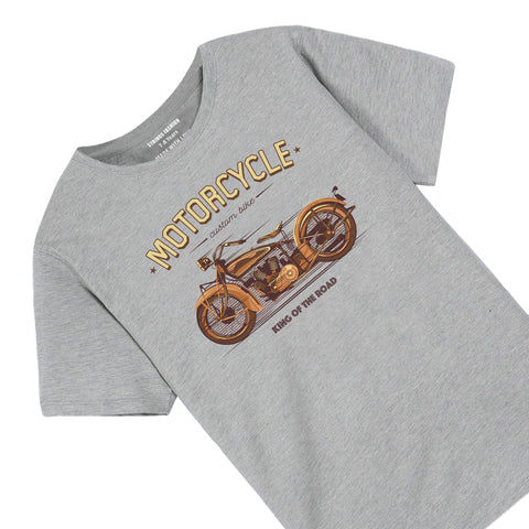 MOTRCYCLE GREY BOYS T.SHIRT
