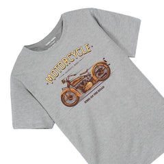 MOTRCYCLE GREY BOYS T.SHIRT