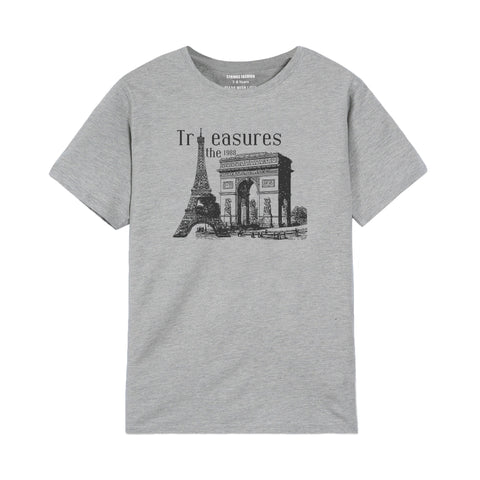TREASURE PRINTED GREY BOYS T.SHIRT