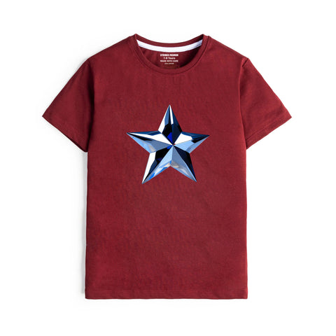 MAROON GRAPHICS START-SHIRT