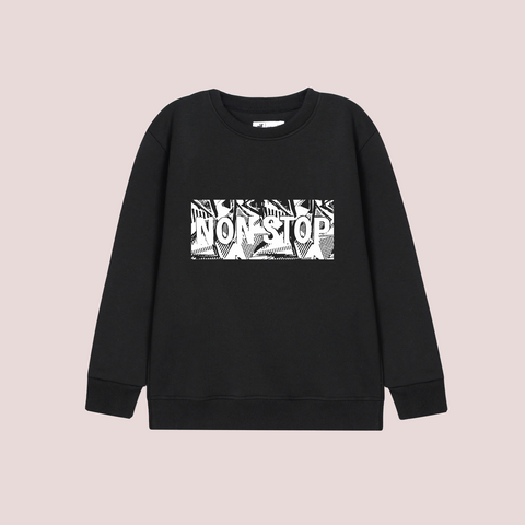 NONSTOP BLACK COLOR BOYS LONG SLEEVE SWEAT-SHIRT