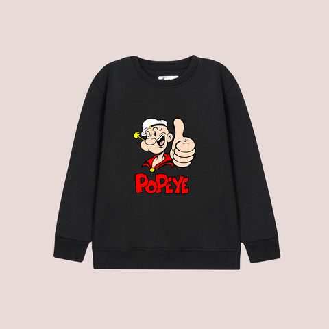 POPEY BLACK COLOR BOYS LONG SLEEVE SWEAT-SHIRT