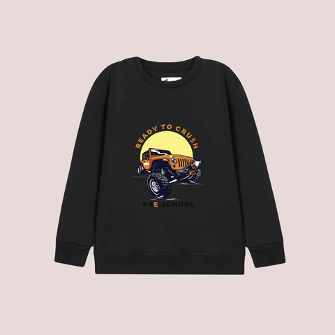 TRUCK BLACK COLOR BOYS LONG SLEEVE SWEAT-SHIRT