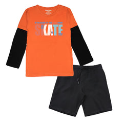 SKATE BOYS LONG SLEEVE T.SHIRT & SHORTS
