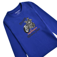 THERAPY NAVY PEONY COLOR BOYS LONG SLEEVE T.SHIRT