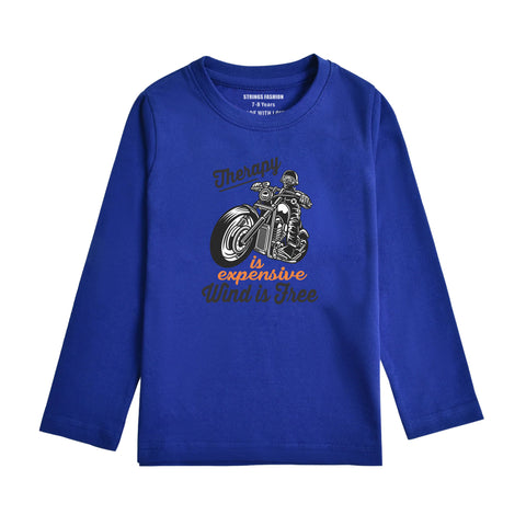 THERAPY NAVY PEONY COLOR BOYS LONG SLEEVE T.SHIRT