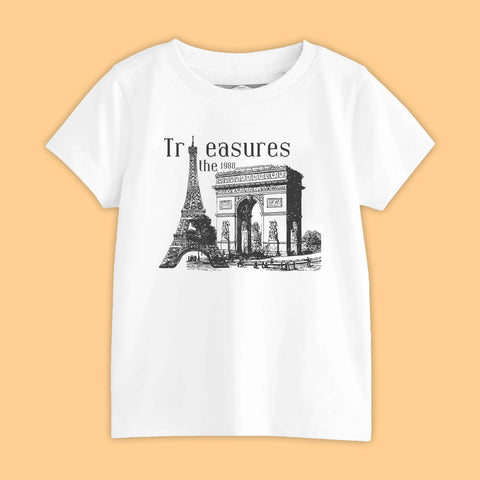 TREASURE BOYS SHORT SLEEVE WHITE T.SHIRT & PLANE PRINTED SHORTS (SF-29116)