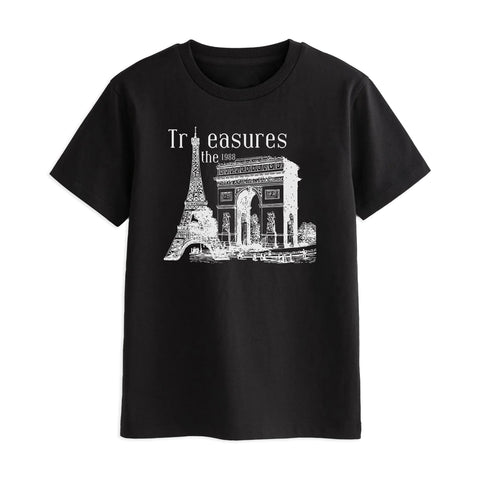 TREASURE BOYS SHORT SLEEVE BLACK T.SHIRT & SHORTS