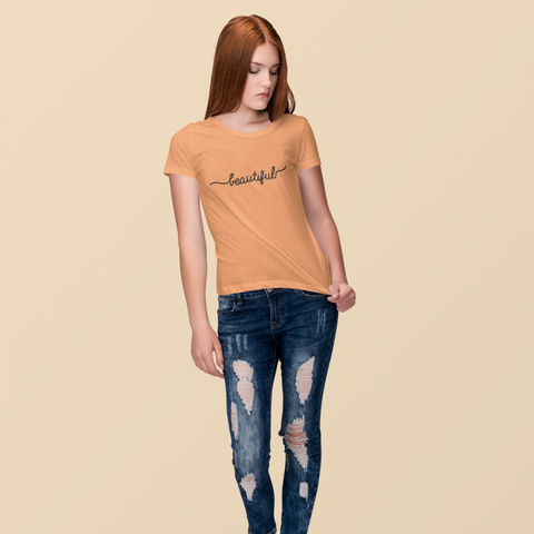 DIGITAL PRINTED BEAUTIFUL JUNIOR MOCK ORANGE GIRLS T.SHIRT