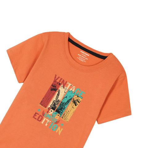 ORANGE GRAPHICS VINTAGE T-SHIRT