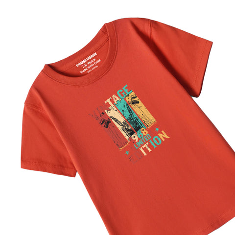 RED GRAPHICS VINTAGE T-SHIRT