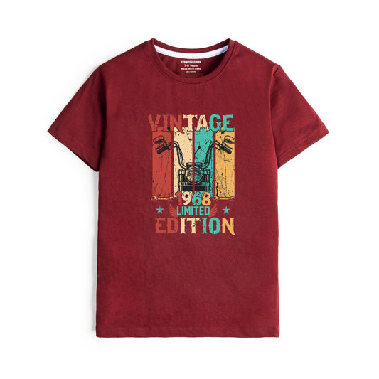MAROON GRAPHICS VINTAGE T-SHIRT 2000
