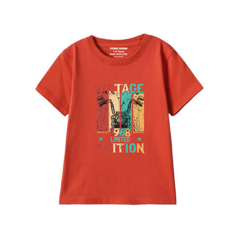 RED GRAPHICS VINTAGE T-SHIRT