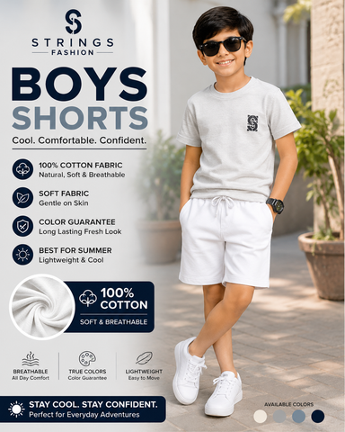 WHITE COLOR BOYS TERRY FABRIC
