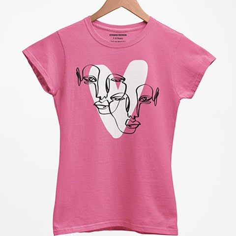 HEART JUNIOR PINK GIRLS T.SHIRT