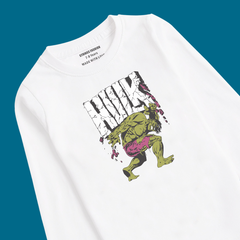HULK PRINTED WHITE COLOR BOYS LONG SLEEVE T.SHIRT