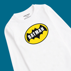 BATMAN PRINTED WHITE COLOR BOYS LONG SLEEVE T.SHIRT