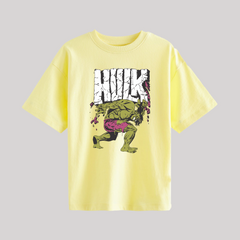 DIGITAL PRINTED HULK JUNIOR YELLOW COLOR BOYS T.SHIRT